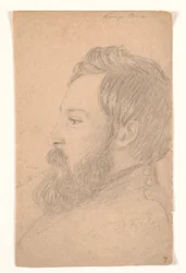 Retrato de hombre perfil hacia la izquierda
