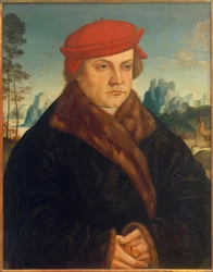 Retrato de un hombre con boina roja