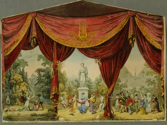 Boceto para el telón del Teatro Imperial en San Petersburgo, 1830s