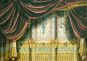 Boceto para el telón del Teatro Michael en San Petersburgo, 1852
