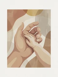 Un tierno abrazo de los padres