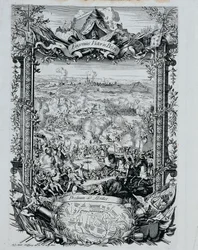 La victoria del príncipe Eugenio Francisco de Saboya en Bélgica