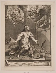 Knud el Santo, sufriendo el martirio
