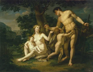 Adán y Eva con niños bajo un árbol, 1803