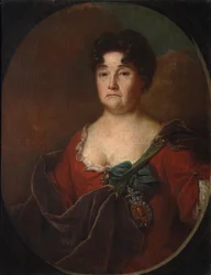 Retrato de la condesa Anastasia Petrovna Golitsyna 1665-1729, de soltera Prozorovskaya, 1728