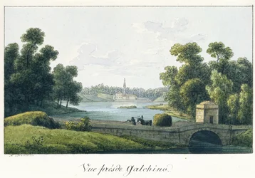 El Palacio Priory en Gatchina, antes de 1817