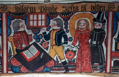 Representación de Cristo ante Poncio Pilato de Suecia, siglo XIX