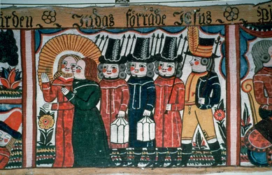 Representación del arresto de Cristo, siglo XIX