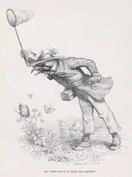¿Qué dices sobre la caza de mariposas de Escenas de la vida privada y pública, ca. 1837-47