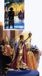 Escena de la coronación y Napoleón