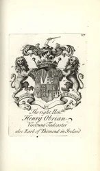 Escudo de armas y cresta del muy honorable Henry O