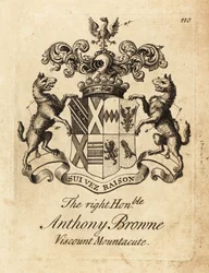 Escudo de armas del Muy Honorable Anthony Browne, Vizconde Mountacute o Vizconde Montagu