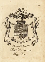 Escudo de armas del Muy Honorable Charles Bruce, Lord Bruce, 3er Conde de Ailesbury, 4º Conde de Elgin