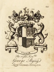 Escudo de armas del Muy Honorable George Byng, Lord 1er Vizconde Torrington