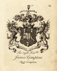 Escudo de armas del Muy Honorable James Compton, Lord Compton, 5º Conde de Northampton