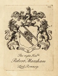 Escudo de armas del Muy Honorable Robert Marsham, Lord Romney