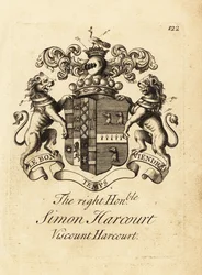 Escudo de armas del Muy Honorable Simon Harcourt