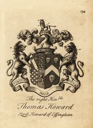Escudo de armas del Muy Honorable Thomas Howard, 2º Conde de Effingham, Lord Howard de Effingham