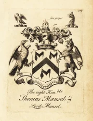 Escudo de armas del Muy Honorable Thomas Mansel, Lord Mansel