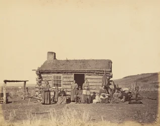 Lámina 48. Familia mormona, Valle del Gran Lago Salado,1869 (foto)
