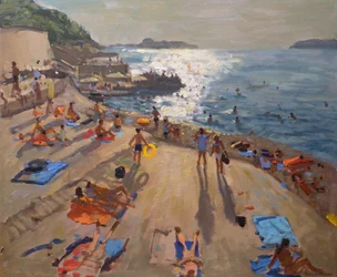 Tarde junto al mar, Croacia, 2014 (óleo sobre lienzo)