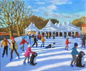 Mañana brillante, Pista de Hielo del Palacio de Hampton Court, Londres