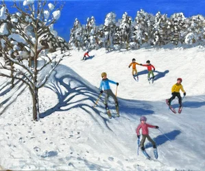 Navidad esquiando en Les Arcs ( óleo)