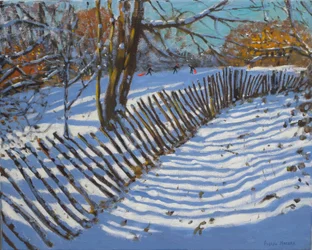 Leaning Fence, 2011 (óleo sobre lienzo)