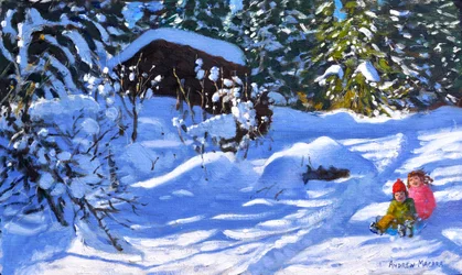 Dos en un trineo, El Huerto, Morzine