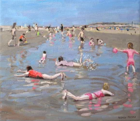 Arenas húmedas, West Wittering (óleo sobre lienzo)