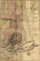 Mapa de la provincia de Nueva York, con parte de Pensilvania y Nueva Inglaterra, LOC 74692653