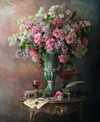 Naturaleza muerta floral clásica