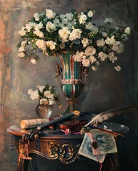Rosas elegantes y violín
