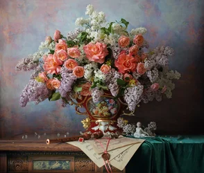 Rosas y melodía de lilas