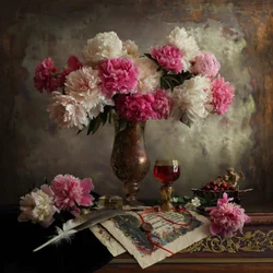 Naturaleza muerta con flores
