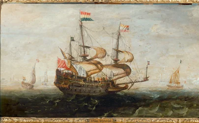 Barco holandés (óleo sobre lienzo)