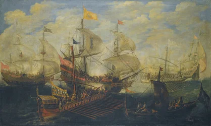 Batalla naval entre turcos y cristianos