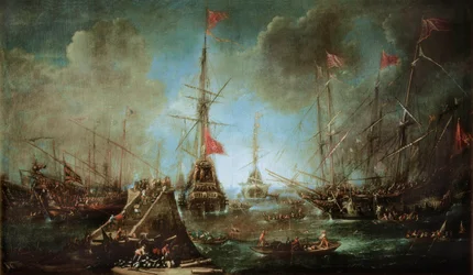 La flota española sale del puerto