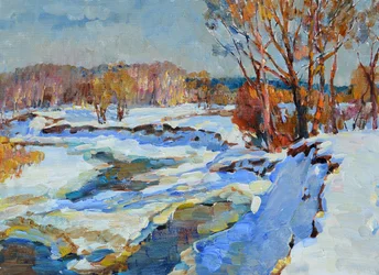 Arroyo dorado de invierno