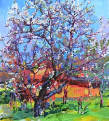 Árbol en flor en primavera