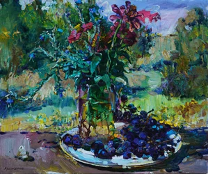Ramo de verano con uvas