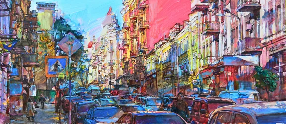 Una calle urbana llena de vida