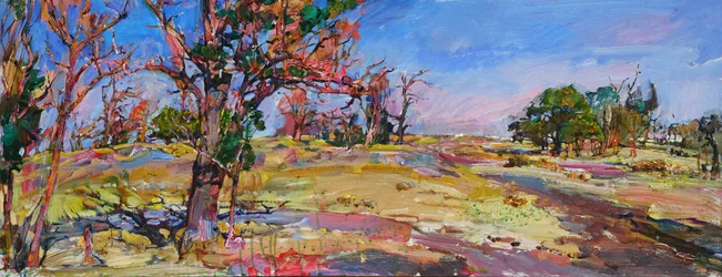 Un colorido sendero en la ladera