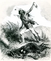 Indio Escalpando al Enemigo Muerto, 1867