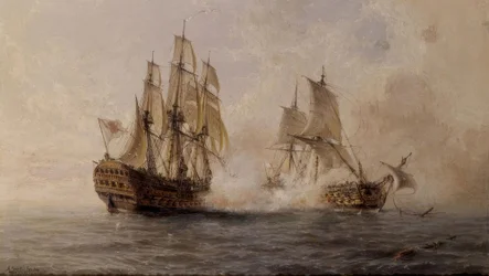 Combate del navío Glorioso con el británico Dartmouth en 1747 – Siglo XIX