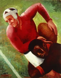 Football Move; Jugada de Futbol, c.1925 (óleo sobre lienzo)