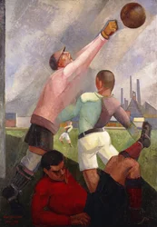 Players on the Plain; Futbolistas en el Llano
