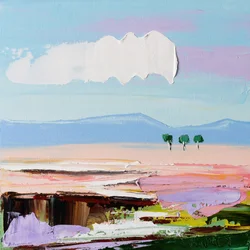 Paisaje abstracto y colorido