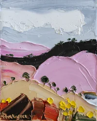 Paisaje en impasto de Pink Hills
