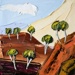 Árboles del Outback con textura
